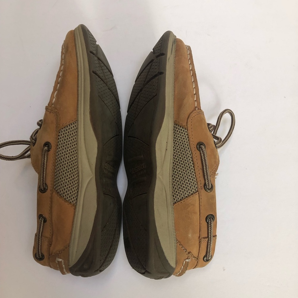 Kids Sperry top-sider Intrepid deck shoes size 3. Brown/tan in color. Leather - Picture 3 of 8